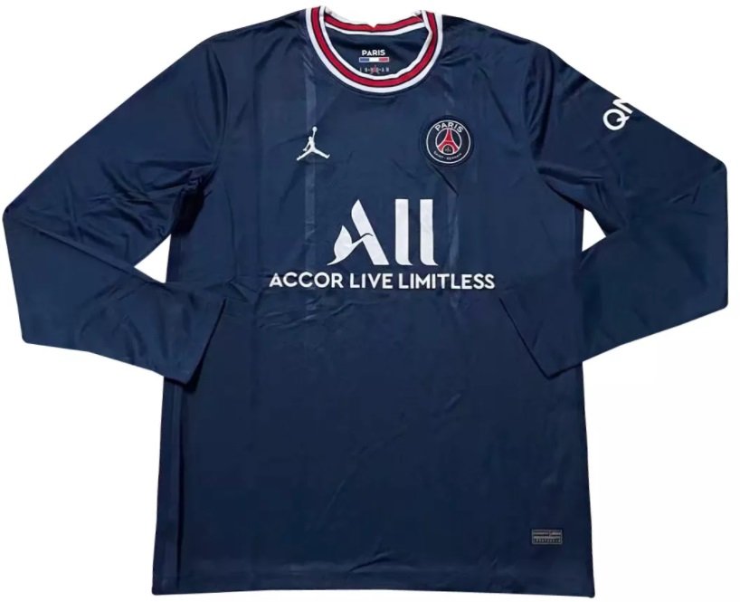 Camisa I PSG 2021 2022 Air Jordan oficial Manga comprida